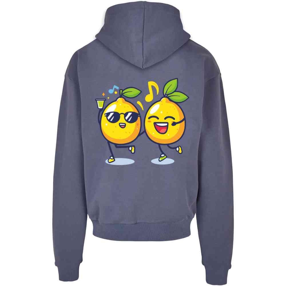 Merchcode - Lemon Party Oversized Hoodie - Blue